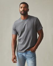 men's premium slub v-neck tee
